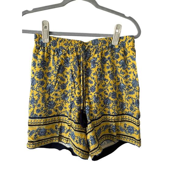 J.J Hill Yellow & Blue Floral Shorts - Picture 1 of 2